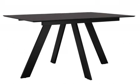 Стол DikLine DKD140, керамика 140(180)х80, мрамор бронза матовый, опоры черные (2 уп.) арт.00-00076079