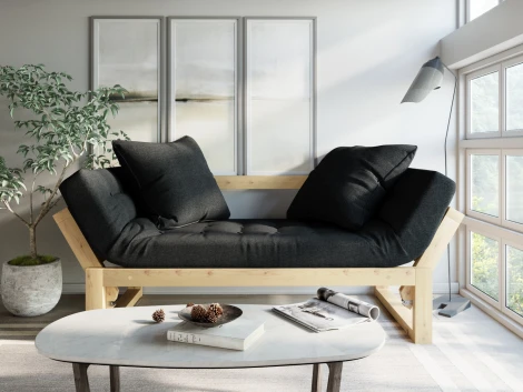 Кресло Arsko Амбер сосна черная рогожка