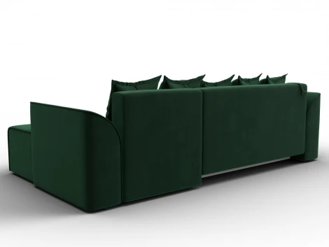 Диван угловой Лига-113 угол правый (ДСП,Велюр/Зеленый) Лига Диванов 136723