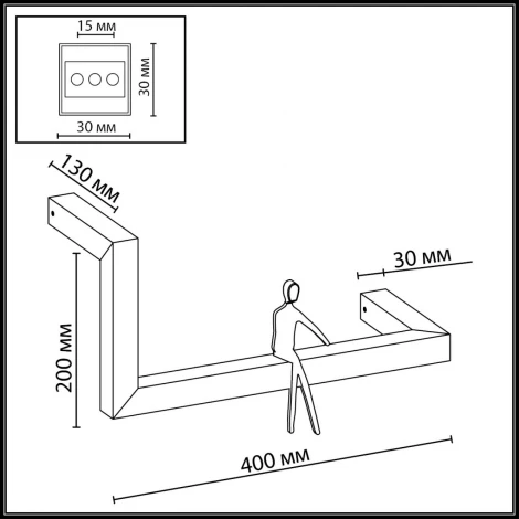 Настенный светильник светодиодный Odeon Light Grafic 7153/10W черный/акрилл/металл IP20 LED 10W 3000K 220V