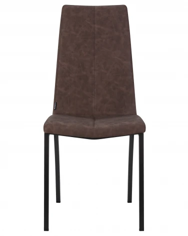 Стул обеденный MARK (черные ножки, коричневая винтажная экокожа (RU-05))