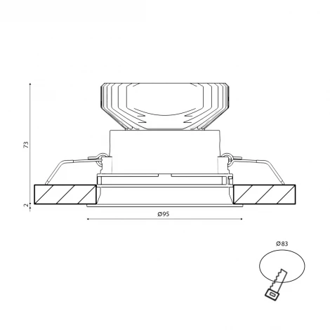 Встраиваемый точечный светильник Lumker COMBO 4 COMBO-41-BL (220V, круглые)