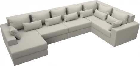 Диван П-образный Майами левый угол (Бежевый/Рогожка) Лига Диванов арт.122552L