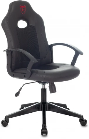 Кресло игровое Zombie 11 черный текстиль/эко.кожа крестовина пластик