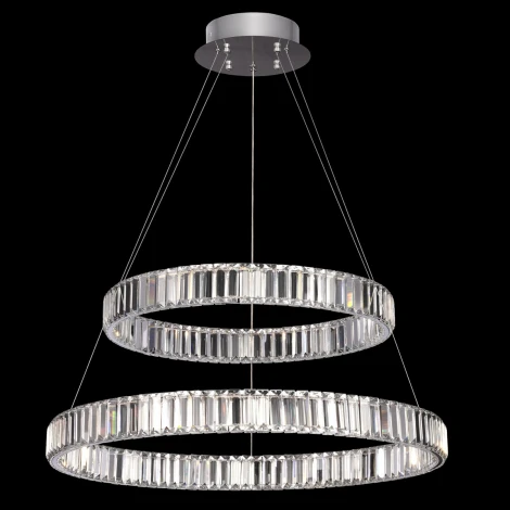 Подвесной светильник Citilux Чезаре CL338281 (регулировка яркости, LED, 220V, хрусталь, на проводе, кольцо)