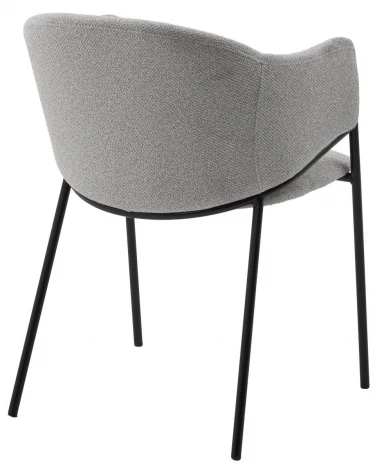 Стул ДИЛЛ, цвет Lana 80 серый, ткань / черный каркас M-City 64486
