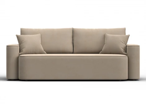 Диван прямой Лига-118 НПБ (ДСП,ЛДСП,Брус,Фанера,Велюр/Бежевый) Лига Диванов 137072