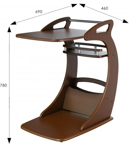 Стол подкатной Фаворит орех Л от фабрики Mebelik