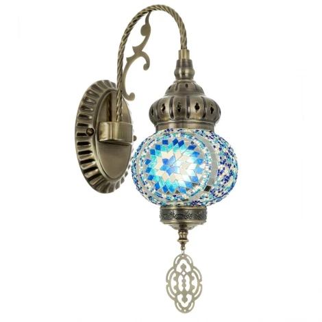 Бра ковка с подвесками Citilux Каир Мозаика синяя CL419316