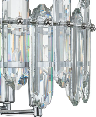 Подвесная люстра Escada Tiara 2111/6S Chrome 1х40Вт Е14, металл/стекло, хром (220V, на цепи, круглые)