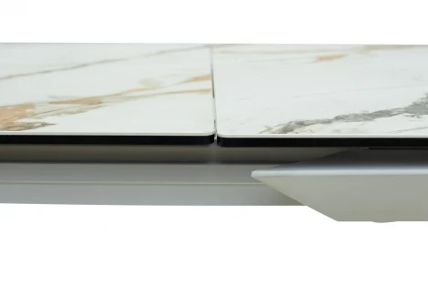 Обеденный стол M-City CREMONA 160 KL-188 Контрастный мрамор / белый каркас