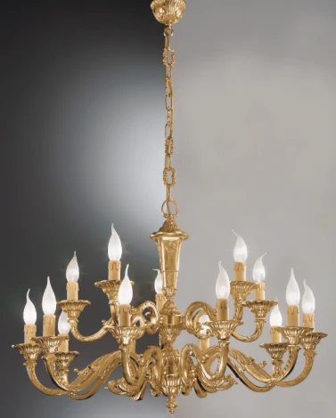 Большая люстра 250/10+5 (220V, на цепи, подсвечник, свеча)