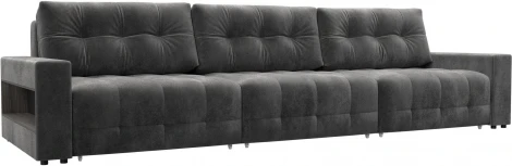 Диван прямой с полками Лига-053 НПБ Лонг Лига Диванов (Велюр) арт.128925