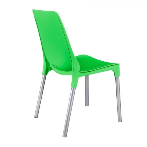 Стул GENIUS (mod 75) зеленый/ножки хром (металл/пластик)