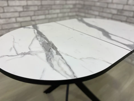 Стол Андромеда 2, Черный муар/Мрамор, Мир стульев