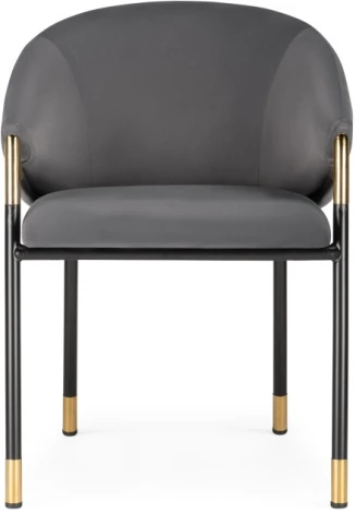 Стул Woodville на металлокаркасе Molton gray / black/ gold 15559