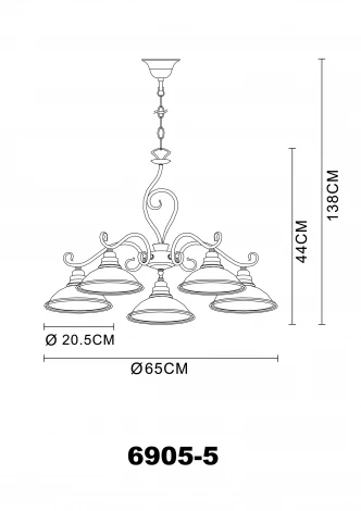 Подвесная люстра Globo SASSARI 6905-5