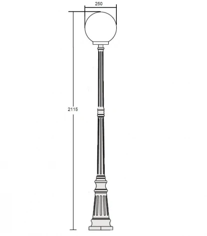 Наземный фонарь Oasis Light 88209S Bl (220V, шар, IP44)