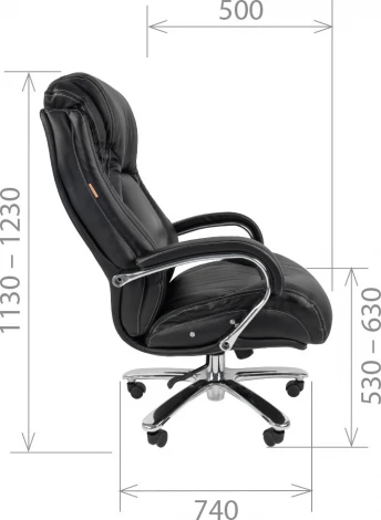 Компьютерное кресло CHAIRMAN 402 кожа (Металл,Экокожа/Черный)