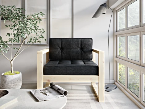 Кресло Arsko Астер сосна черная рогожка