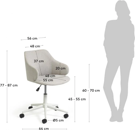 Обеденный стул La Forma (ex Julia Grup) Einara (Серый/ Сталь,Пена,Полипропилен,Металл,Пластик)