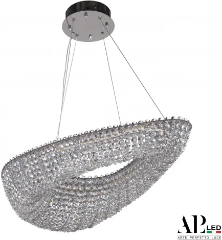 Подвесная люстра светодиодная APL LED Sicilia SH509.0.70.M.Ni.4000 (220V, хрусталь, на тросе)