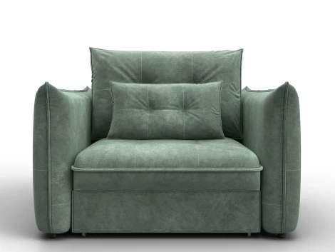 Кресло Лига-100 НПБ (ДСП,Фанера,Велюр/Зеленый) Лига Диванов 136989