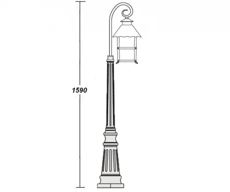 Наземный фонарь Oasis Light 81411/18 Gb