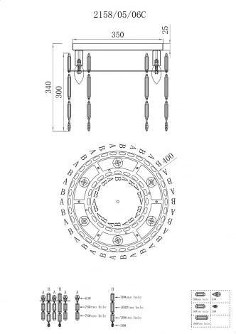 Подвесная люстра Legacy 2158/05/06C Stilfort