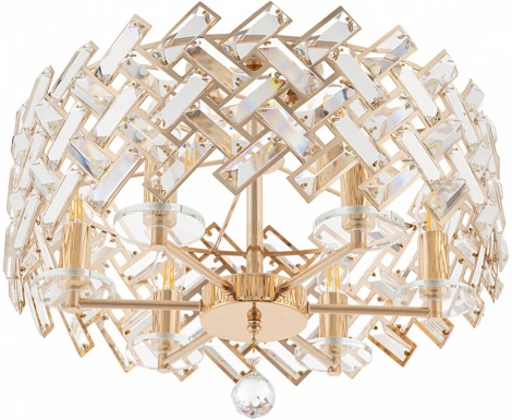 Потолочная люстра хрустальная на штанге Arte Milano Sorrento-7019 377019/6/50/470 GD (220V)