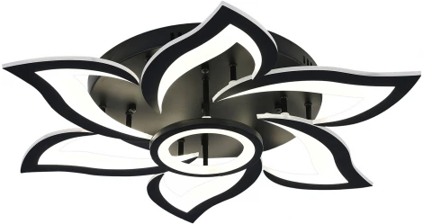 Потолочная люстра Natali Kovaltseva Olimp HIGH-TECH LED LAMPS 82020 BLACK (регулировка яркости, 220V, пульт управления, цветы)