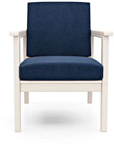 Кресло Arsko Лориан беленый дуб велюр синий