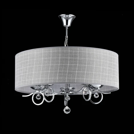 Подвесная люстра Freya Bertrand FR5906-PL-05C-CH (220V, на цепи, узор в клетку)