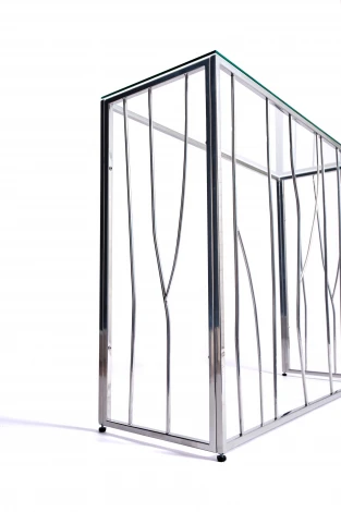 Консольный стол AllConsoles 1021-CS clear серебряный
