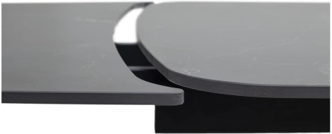 Стол M-City BLANCO 160 MATT BLACK MARBLE SOLID CERAMIC / Орех