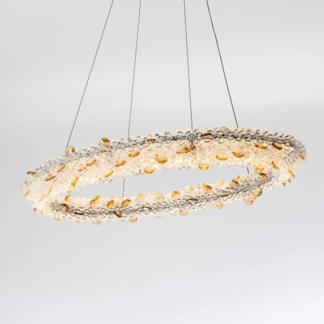 Подвесной светильник светодиодный хрустальный с пультом с регулировкой цветовой температуры и яркости Modelux MODESTYLE MS.5006.750 GD