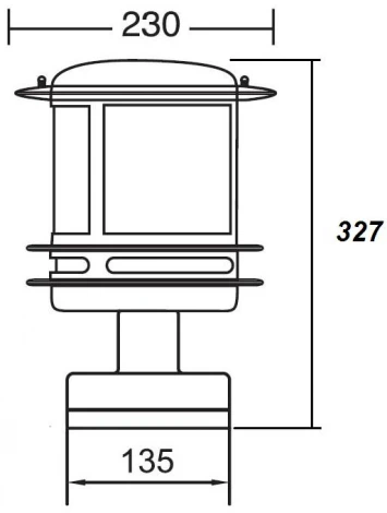 Наземный фонарь IP44 68304/SB4 Bl Oasis Light Tokio opal