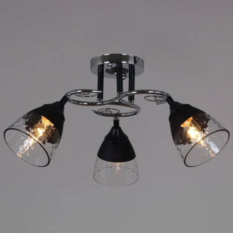 Потолочная люстра на штанге Reluce 70139-3.3-03 CR+BK (220V)