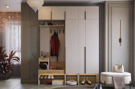 Прихожая "Баско К9" Mebelson (ЛДСП/Дуб золотой) арт.ПК09Баско.3369