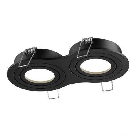 Светильник встраиваемый поворотный Novotech Morus 371024 черный IP20 GU10 2*50W 220-240V