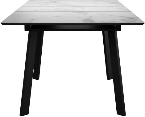 Стол DikLine SFH125 стекло Оптивайт Белый мрамор/подстолье черное 00-00069446