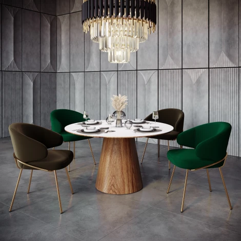 Стул-полукресло Bradex Home Emil графит с золотыми ножками (RF 0544)