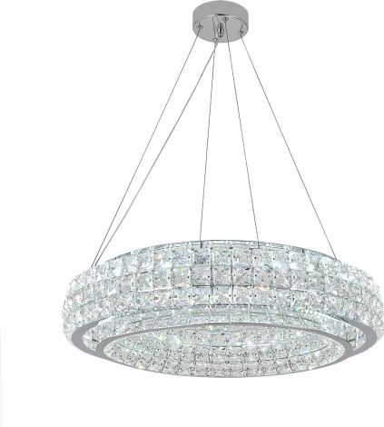 Подвесной светильник (12044/B/1P Chrome) Indigo Valore V000101L (LED, 220V, хрусталь, на тросе, круглые)