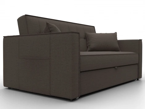 Диван прямой Лига-104 (140) (ЛДСП,Брус,Фанера,Рогожка/Коричневый) Лига Диванов 134859