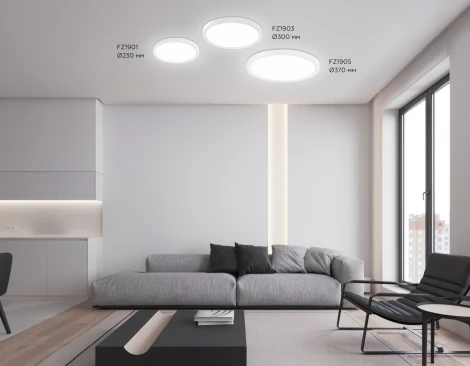 Потолочный светильник круглый светодиодный с регулировкой цветовой температуры Ambrella ORBITAL FZ1903 (220V, круглые, IP54)