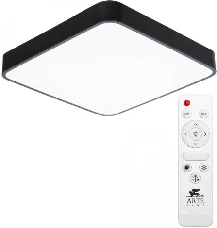 Потолочный светильник Arte Lamp Scena A2663PL-1BK (LED, 220V, пульт управления)