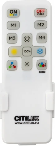 Потолочная люстра на штанге Citilux Дуэт CL719740 (регулировка яркости, LED, 220V, пульт управления, кольцо)