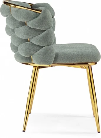Стул на металлокаркасе Woodville Rendi light gray / gold