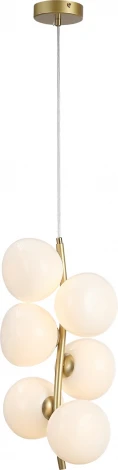 Светильник подвесной ST Luce SL1519.303.06 Латунь/Белый G9 6*5W 4000K (220V, на проводе)