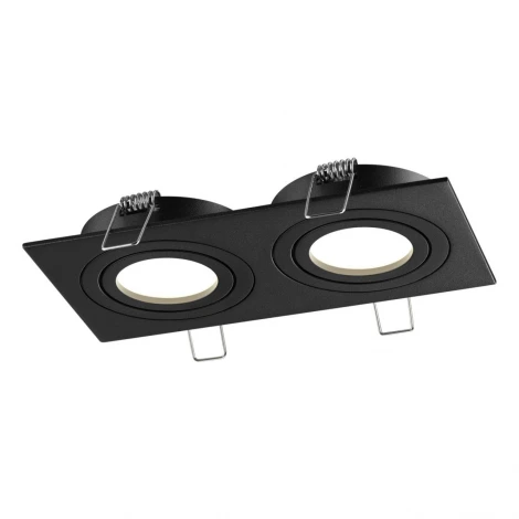 Светильник встраиваемый поворотный Novotech Morus 371022 черный IP20 GU10 2*50W 220-240V